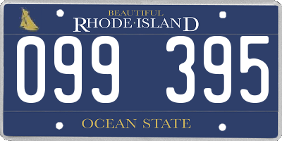 RI license plate 099395