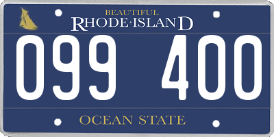 RI license plate 099400
