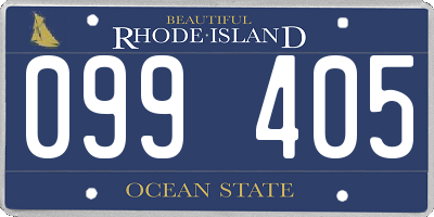 RI license plate 099405