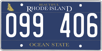 RI license plate 099406