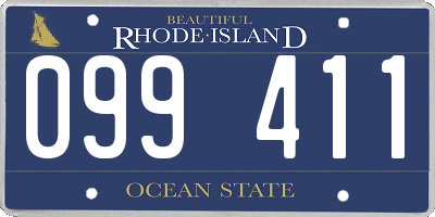 RI license plate 099411