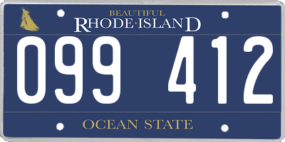 RI license plate 099412