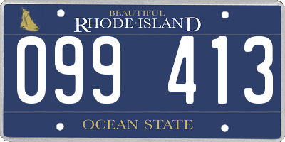 RI license plate 099413