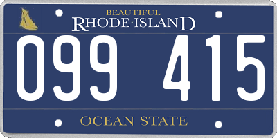 RI license plate 099415