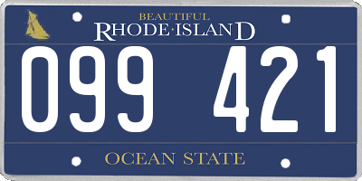 RI license plate 099421