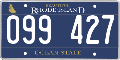 RI license plate 099427
