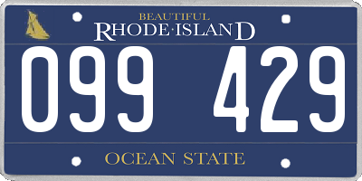 RI license plate 099429