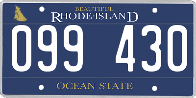 RI license plate 099430