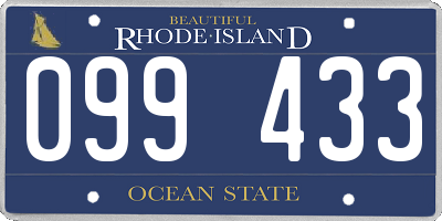 RI license plate 099433
