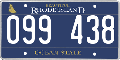 RI license plate 099438