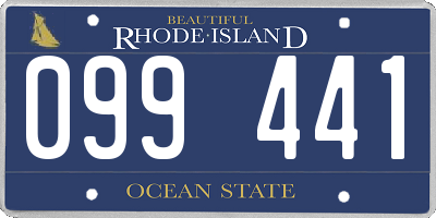 RI license plate 099441