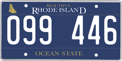 RI license plate 099446
