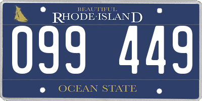 RI license plate 099449