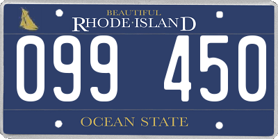 RI license plate 099450
