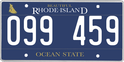 RI license plate 099459