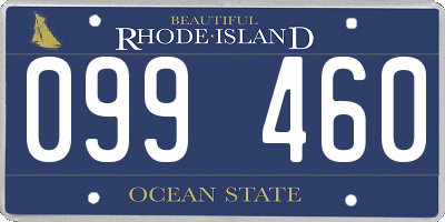 RI license plate 099460