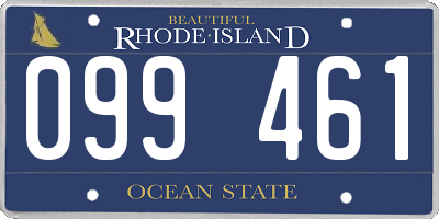 RI license plate 099461