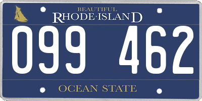 RI license plate 099462