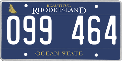 RI license plate 099464