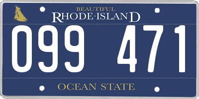RI license plate 099471