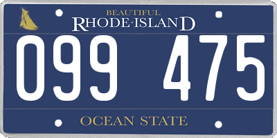 RI license plate 099475