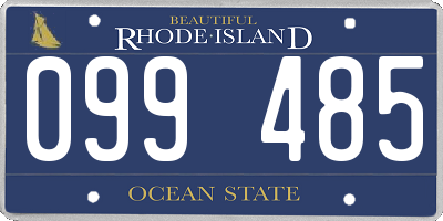 RI license plate 099485
