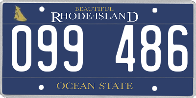 RI license plate 099486