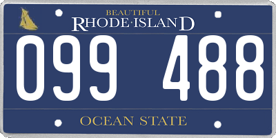 RI license plate 099488