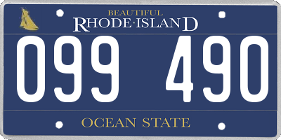 RI license plate 099490