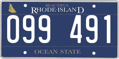 RI license plate 099491
