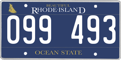 RI license plate 099493