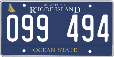 RI license plate 099494