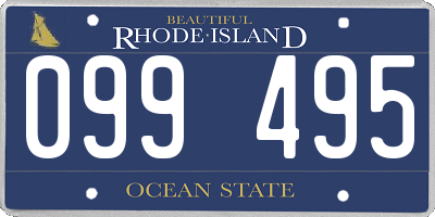RI license plate 099495