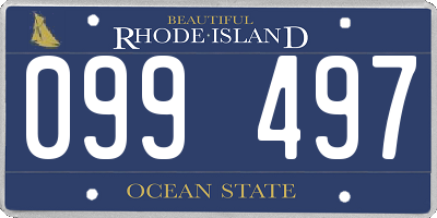 RI license plate 099497