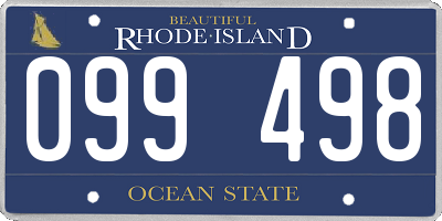 RI license plate 099498