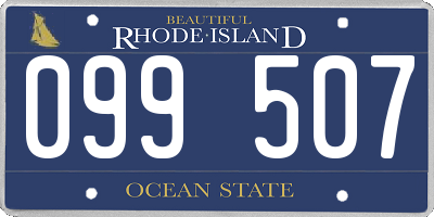 RI license plate 099507