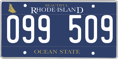 RI license plate 099509