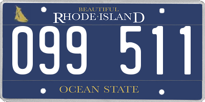 RI license plate 099511