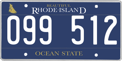 RI license plate 099512