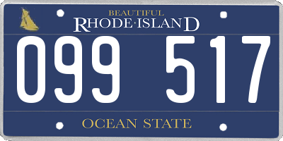 RI license plate 099517
