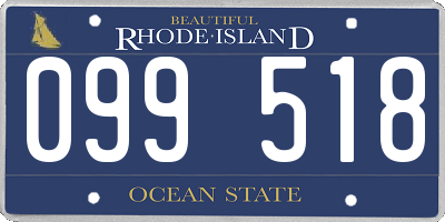 RI license plate 099518