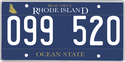 RI license plate 099520