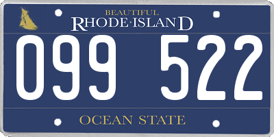 RI license plate 099522