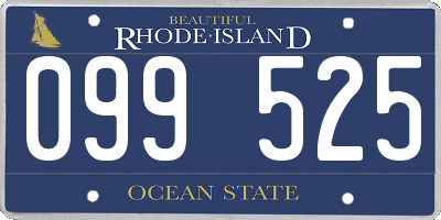 RI license plate 099525