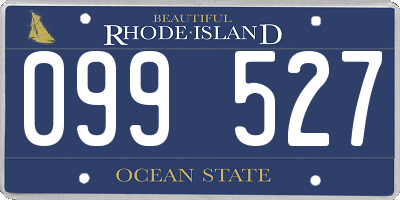 RI license plate 099527