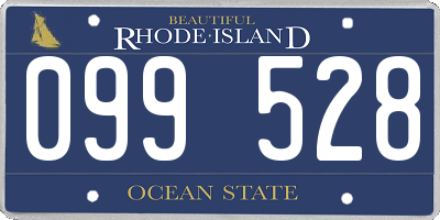 RI license plate 099528