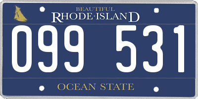 RI license plate 099531