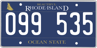 RI license plate 099535