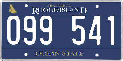 RI license plate 099541