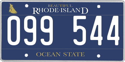 RI license plate 099544